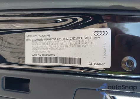 2018 Audi A4 2.0T Premium/2.0T Tech Premium from USA, damaged, VIN WAUENAF4XJA067155